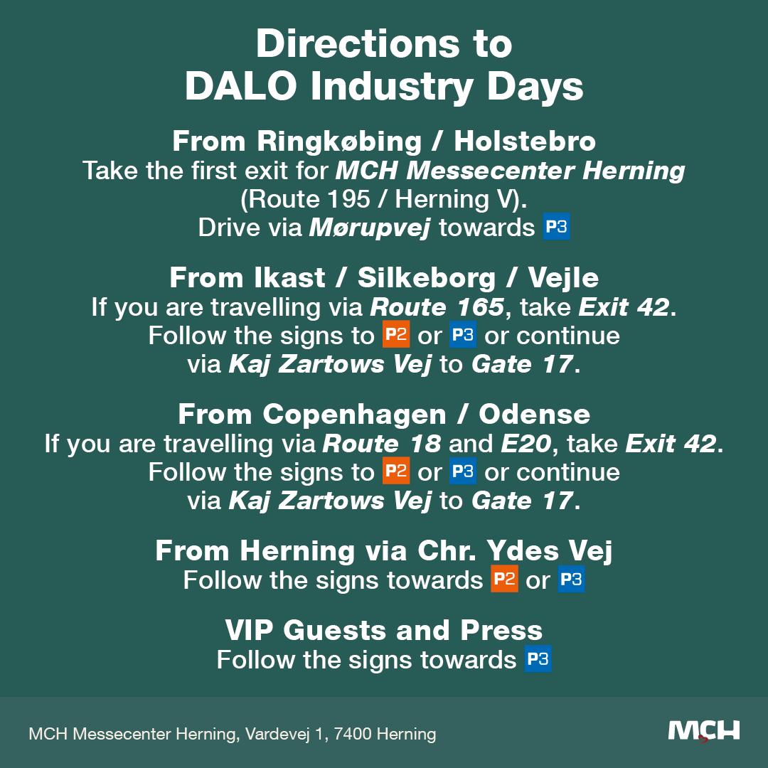 Directions to DALO Industry Days