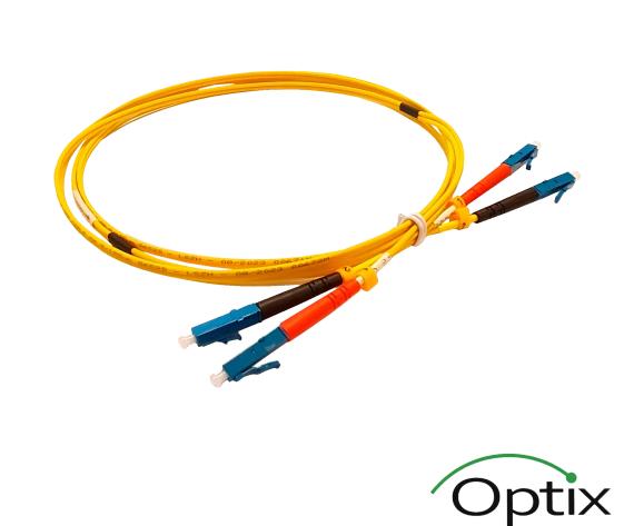 9/125 LC/UPC-LC/UPC Duplex, Yellow, LSZH, Ø2 mm