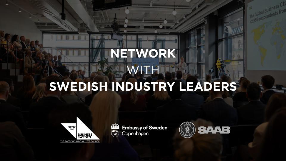Conversation and Champagne with Business Sweden and SAAB