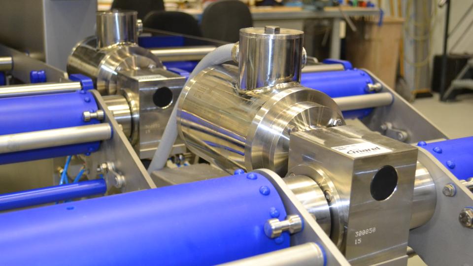 A helical bevel gearbox for the food industry