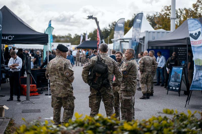 Outdoor telt stands at DALO Industry Days exhibition